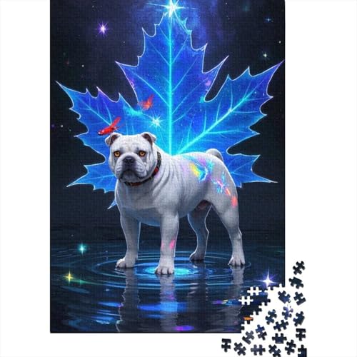 Premium BullHundge 1000 Teile Puzzle Aus Holz Niedlich - Herausforderndes Geschicklichkeitsspiel Für Erwachsene, Entspannende Wandkunst, Hochwertiges Geschenk 1000pcs (75x50cm) von FYQTCIAN