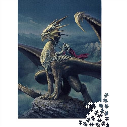 Premium Dragon 1000 Teile Puzzle Aus Holz Cool - Herausforderndes Geschicklichkeitsspiel Für Erwachsene, Entspannende Wandkunst, Hochwertiges Geschenk 1000pcs (75x50cm) von FYQTCIAN