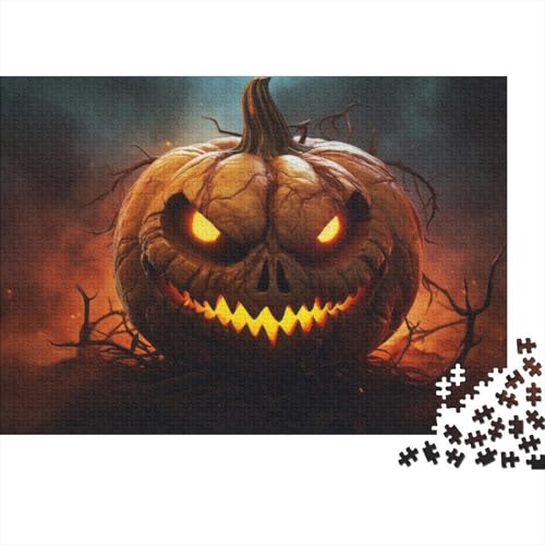 Premium Halloween 1000 Teile Puzzle Aus Holz Pumpkin - Herausforderndes Geschicklichkeitsspiel Für Erwachsene, Entspannende Wandkunst, Hochwertiges Geschenk 1000pcs (75x50cm) von FYQTCIAN