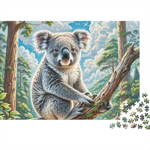 Premium Koala 1000 Teile Puzzle Aus Holz - Herausforderndes Geschicklichkeitsspiel Für Erwachsene, Entspannende Wandkunst, Hochwertiges Geschenk 1000pcs (75x50cm) von FYQTCIAN