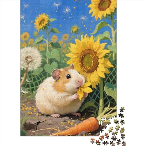 Premium Meerschweinchen 1000 Teile Puzzle Aus Holz Niedlich - Herausforderndes Geschicklichkeitsspiel Für Erwachsene, Entspannende Wandkunst, Hochwertiges Geschenk 1000pcs (75x50cm) von FYQTCIAN