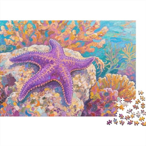 Premium Starfish 1000 Teile Puzzle Aus Holz - Herausforderndes Geschicklichkeitsspiel Für Erwachsene, Entspannende Wandkunst, Hochwertiges Geschenk 1000pcs (75x50cm) von FYQTCIAN