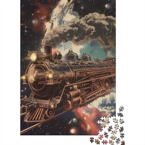 Premium Traumzug 1000 Teile Puzzle Aus Holz - Herausforderndes Geschicklichkeitsspiel Für Erwachsene, Entspannende Wandkunst, Hochwertiges Geschenk 1000pcs (75x50cm) von FYQTCIAN
