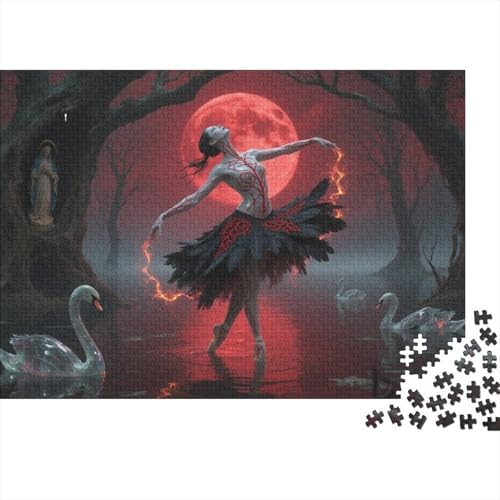 Puzzle 1000 Teile Aus Holz Für Erwachsene - Herausforderndes Premium-Spiel, Entspannende Mentale Übung,Ballet Dancer Elegante Home Dekoration 1000pcs (75x50cm) von FYQTCIAN