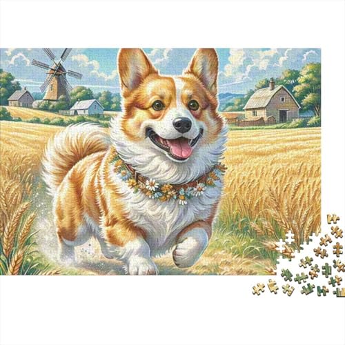 Puzzle 1000 Teile Aus Holz Für Erwachsene - Herausforderndes Premium-Spiel, Entspannende Mentale Übung,Corgi Elegante Home Dekoration 1000pcs (75x50cm) von FYQTCIAN