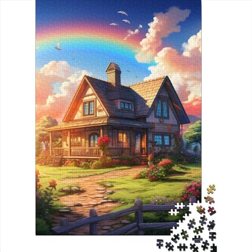 Puzzle 1000 Teile Aus Holz Für Erwachsene - Herausforderndes Premium-Spiel, Entspannende Mentale Übung,Liebliche Landschaft Elegante Home Dekoration 1000pcs (75x50cm) von FYQTCIAN