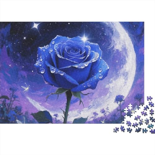 Puzzle 1000 Teile Aus Holz Für Erwachsene - Herausforderndes Premium-Spiel, Entspannende Mentale Übung,Rose Elegante Home Dekoration 1000pcs (75x50cm) von FYQTCIAN