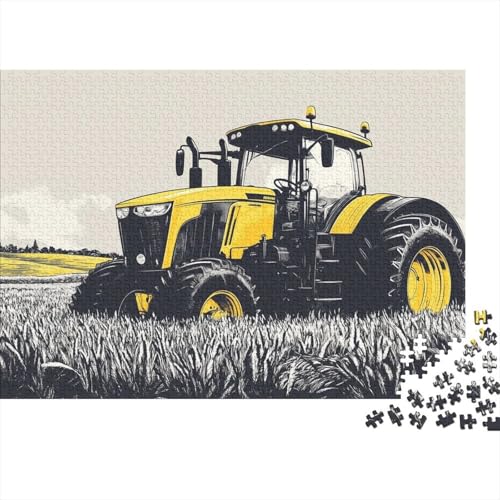 Puzzle 1000 Teile Aus Holz Für Erwachsene Ink and Wash - Herausforderndes Premium-Spiel, Entspannende Mentale Übung,Tractor Elegante Home Dekoration 1000pcs (75x50cm) von FYQTCIAN