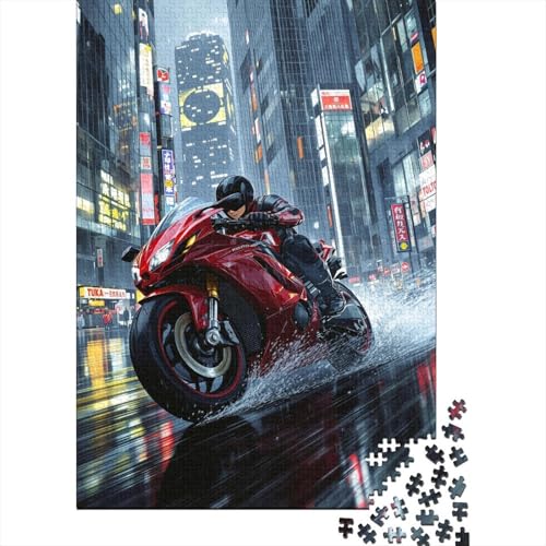 Puzzle 1000 Teile Aus Holz Für Erwachsene Moto - Herausforderndes Premium-Spiel, Entspannende Mentale Übung,Motorcycle Elegante Home Dekoration 1000pcs (75x50cm) von FYQTCIAN