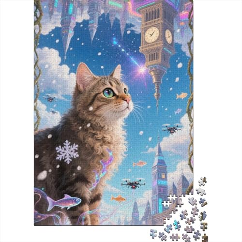 Puzzle 1000 Teile Aus Holz Für Erwachsene Niedlich - Herausforderndes Premium-Spiel, Entspannende Mentale Übung,Devon Rex Elegante Home Dekoration 1000pcs (75x50cm) von FYQTCIAN