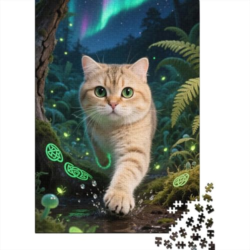 Puzzle 1000 Teile Aus Holz Für Erwachsene Tier Kunst - Herausforderndes Premium-Spiel, Entspannende Mentale Übung,Russisch Blau Elegante Home Dekoration 1000pcs (75x50cm) von FYQTCIAN