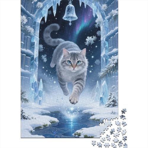 Puzzle 1000 Teile Aus Holz Für Erwachsene Tier Kunst - Herausforderndes Premium-Spiel, Entspannende Mentale Übung,Sibirien Elegante Home Dekoration 1000pcs (75x50cm) von FYQTCIAN