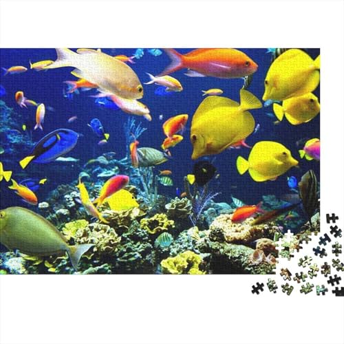 Puzzle 1000 Teile Aus Holz Für Erwachsene Wildlife - Herausforderndes Premium-Spiel, Entspannende Mentale Übung,Bigeye Fish Elegante Home Dekoration 1000pcs (75x50cm) von FYQTCIAN