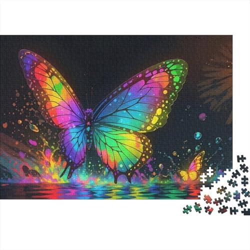 Puzzle 1000 Teile Aus Holz Für Erwachsene Wildlife - Herausforderndes Premium-Spiel, Entspannende Mentale Übung,Butterfly Elegante Home Dekoration 1000pcs (75x50cm) von FYQTCIAN