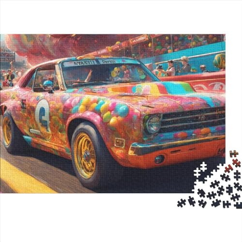 Rennwagen Puzzle 1000 Teile Schwer Puzzle Spielzeug Pädagogisches Spiel Impossible Rennwagen Herausforderung Spielzeug Für Erwachsene Kinder 1000pcs (75x50cm) von FYQTCIAN
