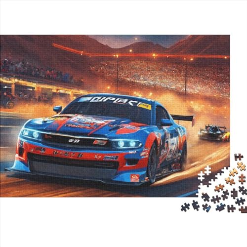 Rennwagen Puzzle 1000-teilige Schwer Puzzle Spielzeug Lernspiel Impossible Rennwagen Herausforderungsspielzeug Für Erwachsene Und Kinder Ab 12 Jahren 1000pcs (75x50cm) von FYQTCIAN