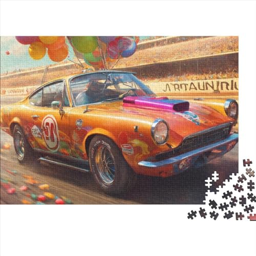 Rennwagen Puzzle 1000-teilige Schwer Puzzle Spielzeug Pädagogisches Spiel Impossible Rennwagen Herausforderungsspielzeug Für Erwachsene Und Kinder Ab 14 Jahren 1000pcs (75x50cm) von FYQTCIAN