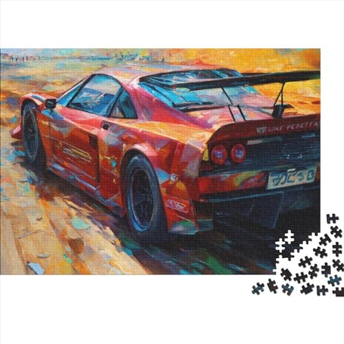Rennwagen Puzzles 1000 Teile Schwer Puzzle Spielzeug Pädagogisches Spiel Impossible Auto Herausforderungsspielzeug Für Erwachsene Kinder 1000pcs (75x50cm) von FYQTCIAN
