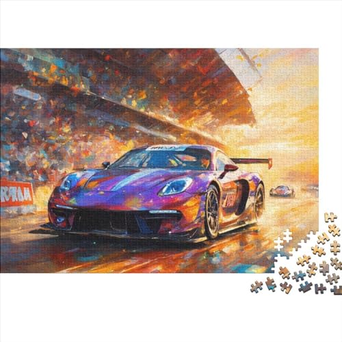Rennwagen Puzzles 1000 Teile Schwer Puzzle Spielzeug Pädagogisches Spiel Impossible Auto Herausforderungsspielzeug Für Erwachsene Und Kinder in Bewährter 1000pcs (75x50cm) von FYQTCIAN