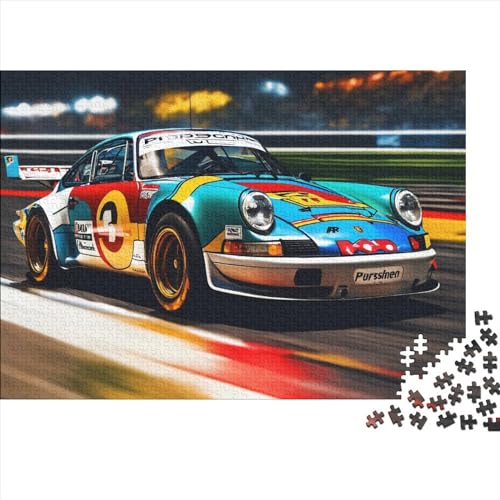 Rennwagen Puzzles 1000 Teile Schwer Puzzle Spielzeug Pädagogisches Spiel Impossible Rennwagen Herausforderung Spielzeug Für Erwachsene Kinder 1000pcs (75x50cm) von FYQTCIAN