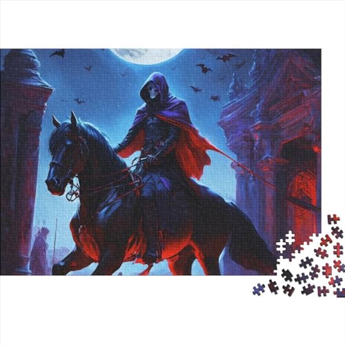 Ritter Puzzle 1000-teilige Schwer Puzzle Spielzeug Pädagogisches Spiel Impossible Pferd Herausforderung Spielzeug Für Erwachsene Kinder 1000pcs (75x50cm) von FYQTCIAN