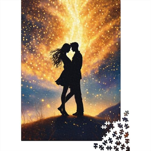 Romanze 1000 Teile Premium Holz Puzzle Für Erwachsene - Herausforderndes Geschicklichkeitsspiel,Liebe Thema Entspannendes Legespiel Für Familie, Wanddekoration Geschenk 1000pcs (75x50cm) von FYQTCIAN