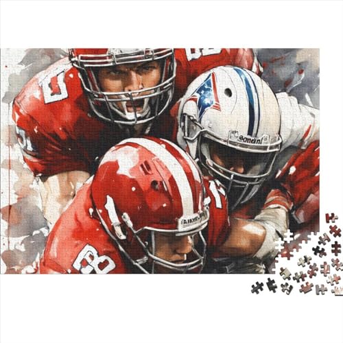 Rugby Puzzle 1000-teilige Schwer Puzzle Spielzeug Lernspiel Impossible Fußball Herausforderung Spielzeug Für Erwachsene Kinder 1000pcs (75x50cm) von FYQTCIAN