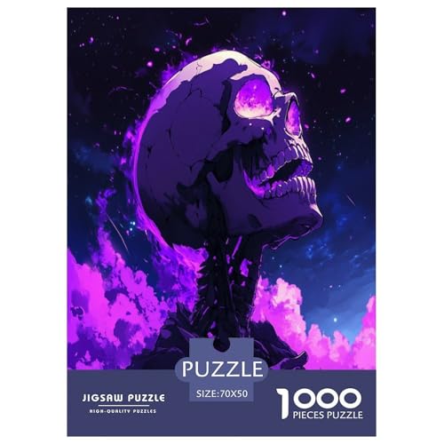 Schädel Puzzle 1000 Teile Schwer Puzzle Spielzeug Lernspiel Impossible Herausforderungsspielzeug Für Erwachsene Und Kinder in Bewährter 70x50cm/1000pcs von FYQTCIAN