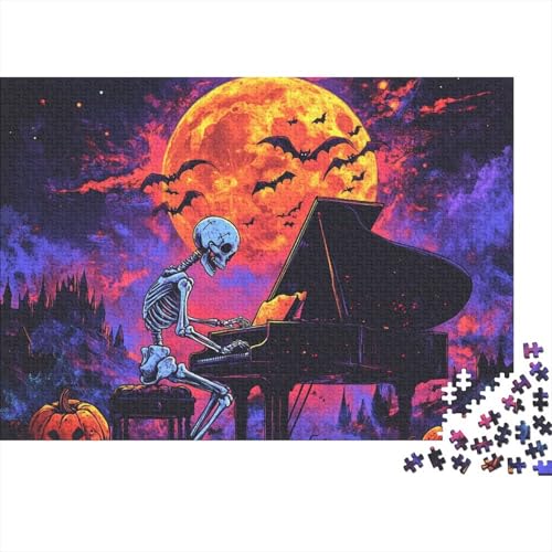 Schädel Puzzle 1000-teilige Schwer Puzzle Spielzeug Pädagogisches Spiel Impossible Herausforderungsspielzeug Für Erwachsene Kinder 1000pcs (75x50cm) von FYQTCIAN