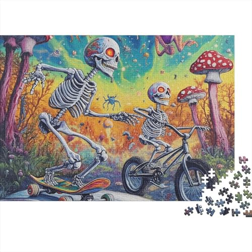 Schädel Puzzles 1000 Teile Schwer Puzzle Spielzeug Lernspiel Impossible Herausforderungsspielzeug Für Erwachsene Und Kinder Ab 14 Jahren 1000pcs (75x50cm) von FYQTCIAN