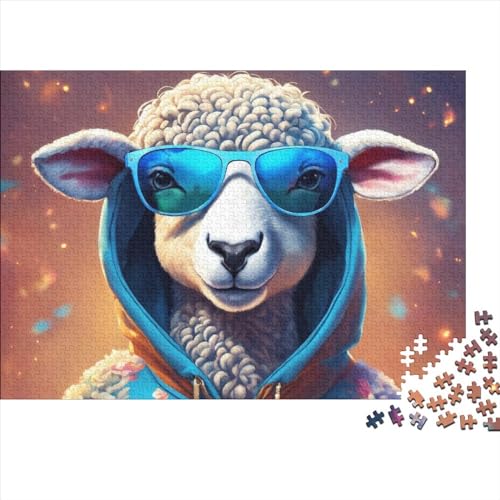 Schafe Puzzle 1000 Teile Schwer Puzzle Spielzeug Lernspiel Impossible CKunstoon Herausforderungsspielzeug Für Erwachsene Kinder 1000pcs (75x50cm) von FYQTCIAN