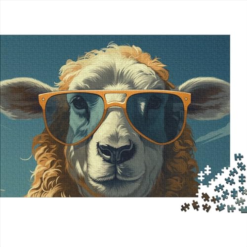 Schafe Puzzle 1000 Teile Schwer Puzzle Spielzeug Pädagogisches Spiel Impossible Niedliche Tiere Herausforderungsspielzeug Für Erwachsene Und Kinder Ab 14 Jahren 1000pcs (75x50cm) von FYQTCIAN
