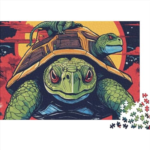 Schildkröte Puzzles 1000 Teile Schwer Puzzle Spielzeug Lernspiel Impossible CKunstoon Herausforderung Spielzeug Für Erwachsene Und Kinder in Bewährter 1000pcs (75x50cm) von FYQTCIAN