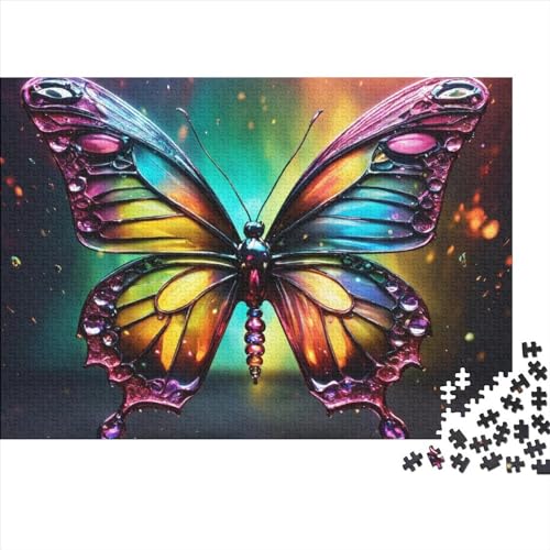 Schmetterling Puzzles 1000 Teile Schwer Puzzle Spielzeug Lernspiel Impossible Niedliche Tiere Herausforderung Spielzeug Für Erwachsene Und Kinder Ab 14 Jahren 1000pcs (75x50cm) von FYQTCIAN