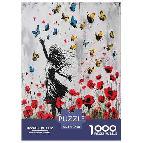 Schmetterling Puzzles 1000-teilige Schwer Puzzle Spielzeug Lernspiel Impossible Herausforderungsspielzeug Für Erwachsene Kinder 70x50cm/1000pcs von FYQTCIAN