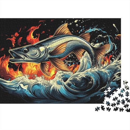 Schnapper Puzzle 1000 Teile Schwer Puzzle Spielzeug Lernspiel Impossible Wildtiere Herausforderungsspielzeug Für Erwachsene Kinder 1000pcs (75x50cm) von FYQTCIAN