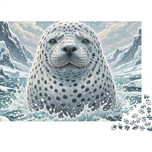 Seal Holz Puzzle 1000 Teile Für Erwachsene - Unmögliches Legespiel, Stressabbau Spielzeug, Premium Home Dekoration, 1000pcs (75x50cm) von FYQTCIAN
