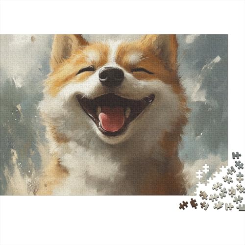 Shiba Inu Puzzles 1000 Teile Schwer Puzzle Spielzeug Lernspiel Impossible Tier Hund Herausforderung Spielzeug Für Erwachsene Und Kinder Ab 14 Jahren 1000pcs (75x50cm) von FYQTCIAN