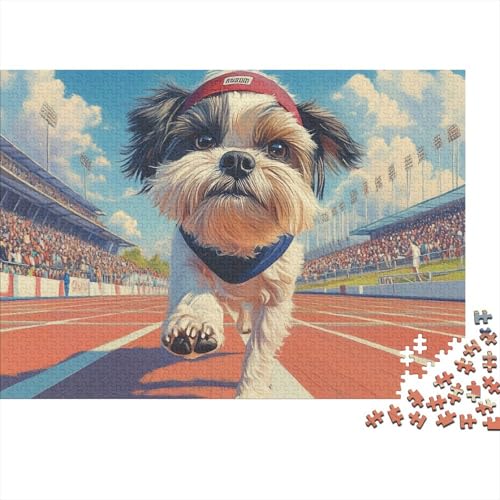 Shih Tzu. Puzzle 1000 Teile Schwer Puzzle Spielzeug Pädagogisches Spiel Impossible Tier Hund Herausforderung Spielzeug Für Erwachsene Kinder 1000pcs (75x50cm) von FYQTCIAN