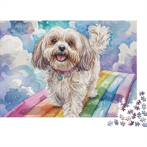 Shih Tzu. Puzzles 1000-teilige Schwer Puzzle Spielzeug Lernspiel Impossible Tier Hund Herausforderungsspielzeug Für Erwachsene Und Kinder in Bewährter 1000pcs (75x50cm) von FYQTCIAN