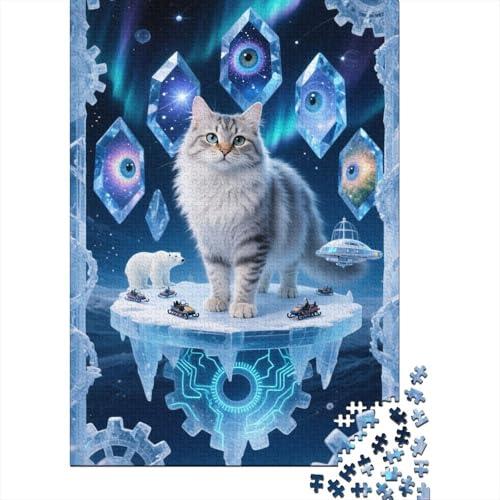 Sibirien 1000 Teile Premium Holz Puzzle Für Erwachsene - Herausforderndes Geschicklichkeitsspiel,Tier Kunst Entspannendes Legespiel Für Familie, Wanddekoration Geschenk 1000pcs (75x50cm) von FYQTCIAN