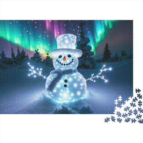Snowman Holzpuzzle 1000 Teile Für Erwachsene & Jugendliche - Cute Unmögliches Puzzle Spielzeug, Pädagogisches Geduldspiel, Premium Geburtstagsgeschenk 1000pcs (75x50cm) von FYQTCIAN