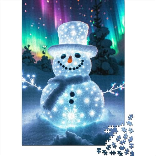 Snowman Holzpuzzle 1000 Teile Für Erwachsene & Jugendliche - Cute Unmögliches Puzzle Spielzeug, Pädagogisches Geduldspiel, Premium Geburtstagsgeschenk 1000pcs (75x50cm) von FYQTCIAN