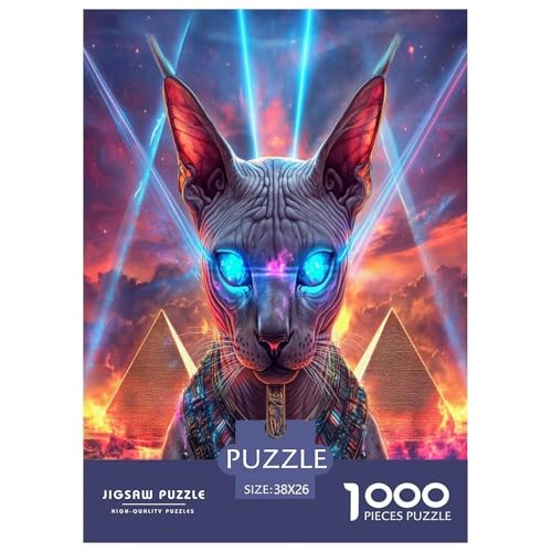 Sphinx Katze Puzzle 1000 Teile Schwer Puzzle Spielzeug Pädagogisches Spiel Impossible Herausforderungsspielzeug Für Erwachsene Und Kinder Ab 14 Jahren 38x26cm/1000pcs Sphinx Katze Puzzle 1000 Teile Schwer Puzzle Spielzeug Pädagogisches Spiel Impossible Herausforderungsspielzeug Für Erwachsene Und Kinder Ab 14 Jahren 38x26cm/1000pcs von FYQTCIAN