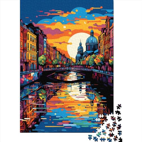 Stadtbild Architektur Holzpuzzle 1000 Teile Für Erwachsene & Jugendliche - Unmögliches Puzzle Spielzeug, Pädagogisches Geduldspiel, Premium Geburtstagsgeschenk 1000pcs (75x50cm) von FYQTCIAN