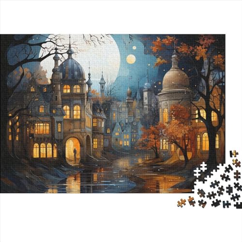 Stadtbild Architektur Puzzle 1000 Teile Schwer Puzzle Spielzeug Lernspiel Impossible Herausforderungsspielzeug Für Erwachsene Kinder 1000pcs (75x50cm) von FYQTCIAN