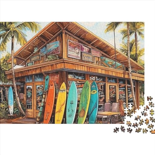Strand Shop Puzzles 1000 Teile Schwer Puzzle Spielzeug Pädagogisches Spiel Impossible Herausforderung Spielzeug Für Erwachsene Kinder 1000pcs (75x50cm) von FYQTCIAN