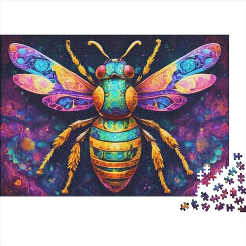 Süße Biene Puzzle 1000 Teile Schwer Puzzle Spielzeug Lernspiel Impossible Niedliche Tiere Herausforderungsspielzeug Für Erwachsene Und Kinder Ab 14 Jahren 1000pcs (75x50cm) von FYQTCIAN