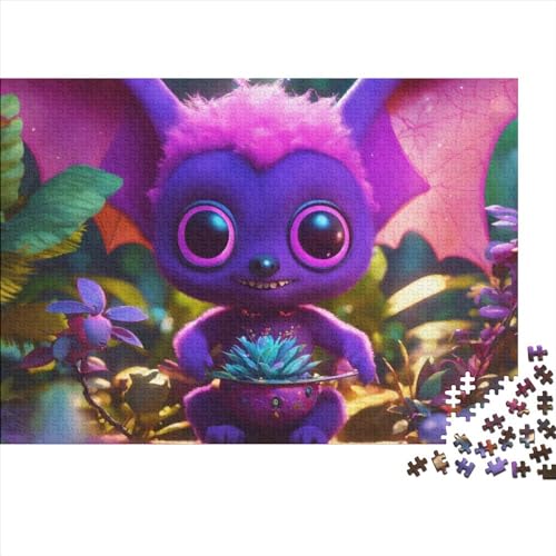 Süße Fledermaus Puzzle 1000 Teile Schwer Puzzle Spielzeug Pädagogisches Spiel Impossible CKunstoon Herausforderungsspielzeug Für Erwachsene Und Kinder Ab 14 Jahren 1000pcs (75x50cm) von FYQTCIAN