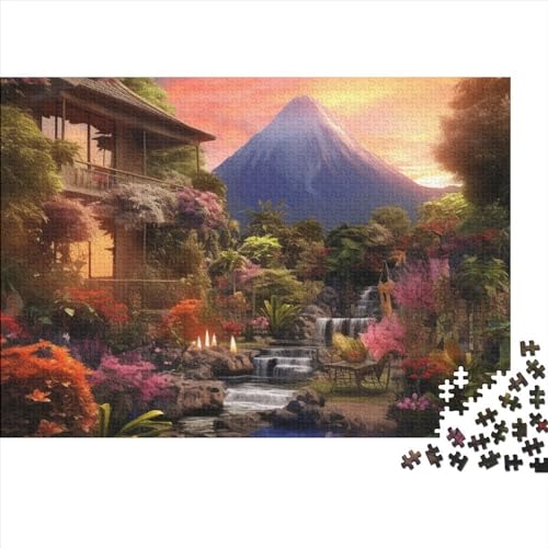 Süße Landschaft Puzzle 1000 Teile Schwer Puzzle Spielzeug Lernspiel Impossible Herausforderung Spielzeug Für Erwachsene Kinder 1000pcs (75x50cm) von FYQTCIAN